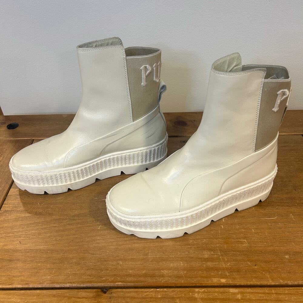 PUMA Sz 8.5 RHIANNA FENTY Vanilla Ice Chelsea Boot Moto Lug Platform